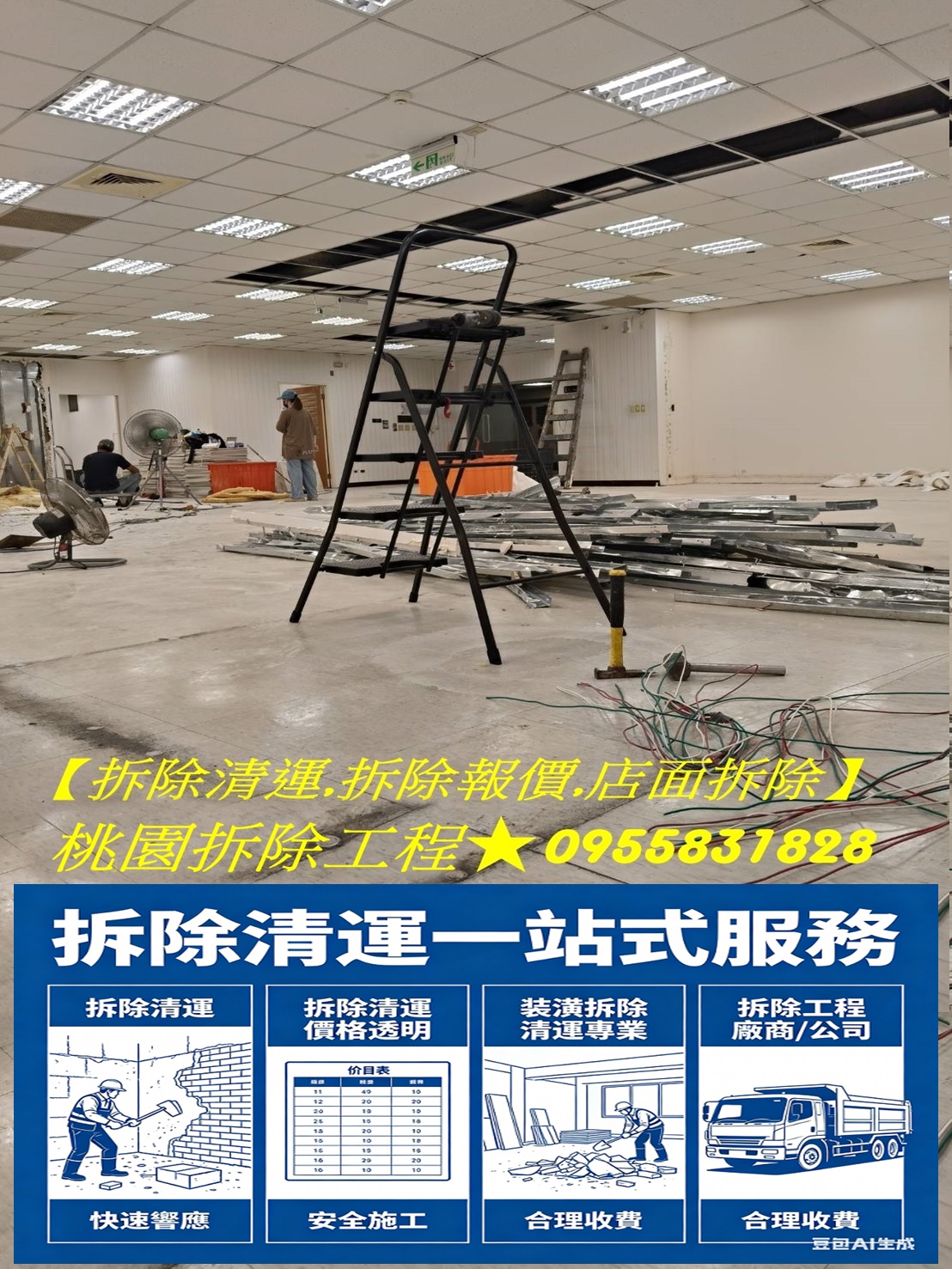 桃園拆除工程行,辦公室拆除,辦公室拆除清運,隔間拆除,桃園裝潢拆除,桃園區拆除,中壢拆除,八德拆除,林口拆除,龜山拆除,平鎮拆除,鶯歌拆除,桃園拆除公司,桃園拆除工程推薦,桃園拆除推薦,桃園裝潢拆除清運,桃園拆除工程報價,辦公室拆除桃園,店面拆除桃園,裝潢拆除垃圾清運桃園